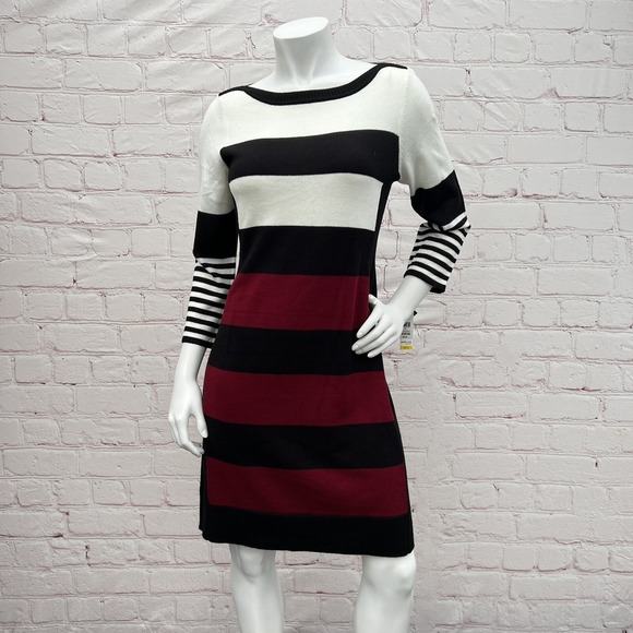 Studio One Dresses & Skirts - Studio One New York Women's Long Sleeve Sweater Striped Dress Size M